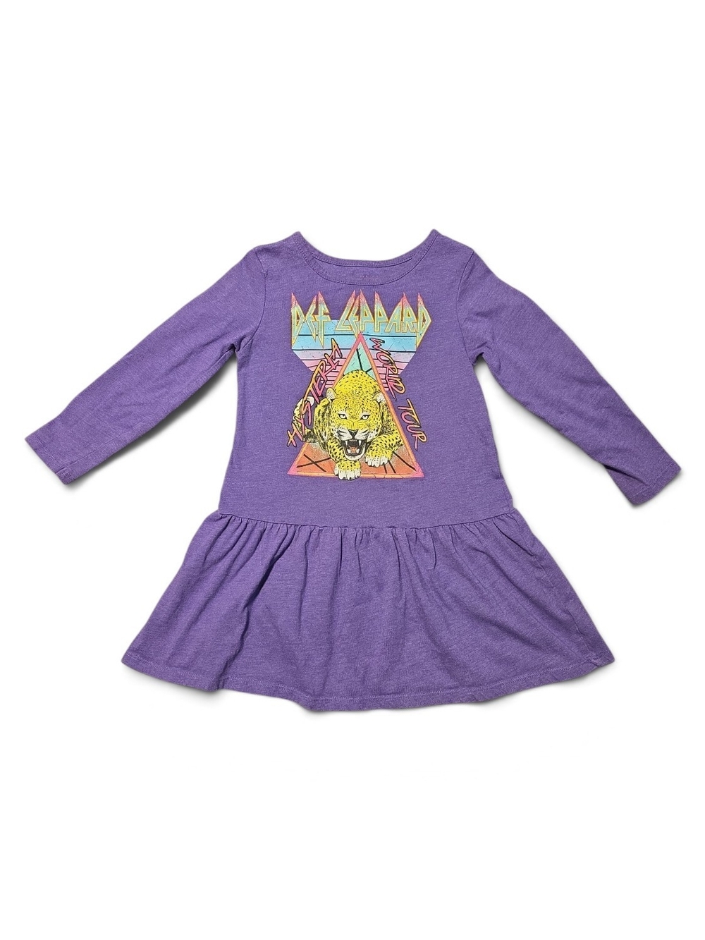 Def Leppard Hysteria World Tour Drop Waist Dress Purple Girls 5T